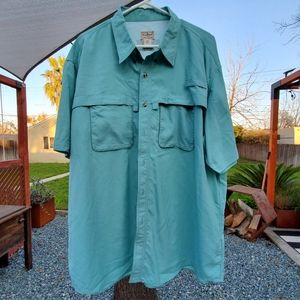 L.L Bean Sun Protective Fishing/Hiking Shell. XXL Regular. Aquamarine.